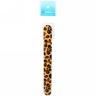 Пилка для ногтей наждачная в пакете «Ultramarine - леопард», прямая, цвет микс, 17,5*2