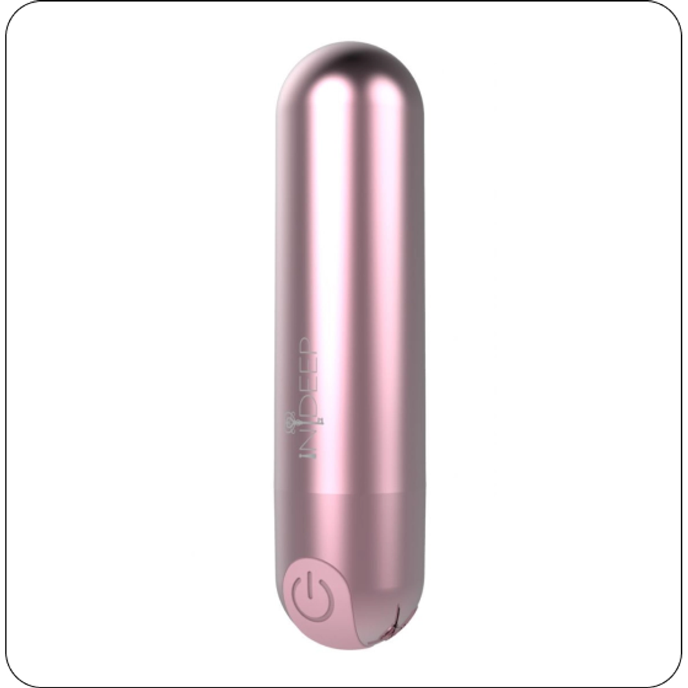 Розовая перезаряжаемая вибропуля Clio - 7,6 см.