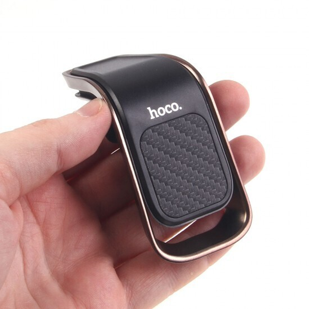 Держатель в авто на магните Hoco CA74 с креплением на решетку, 012145 Черный + серый