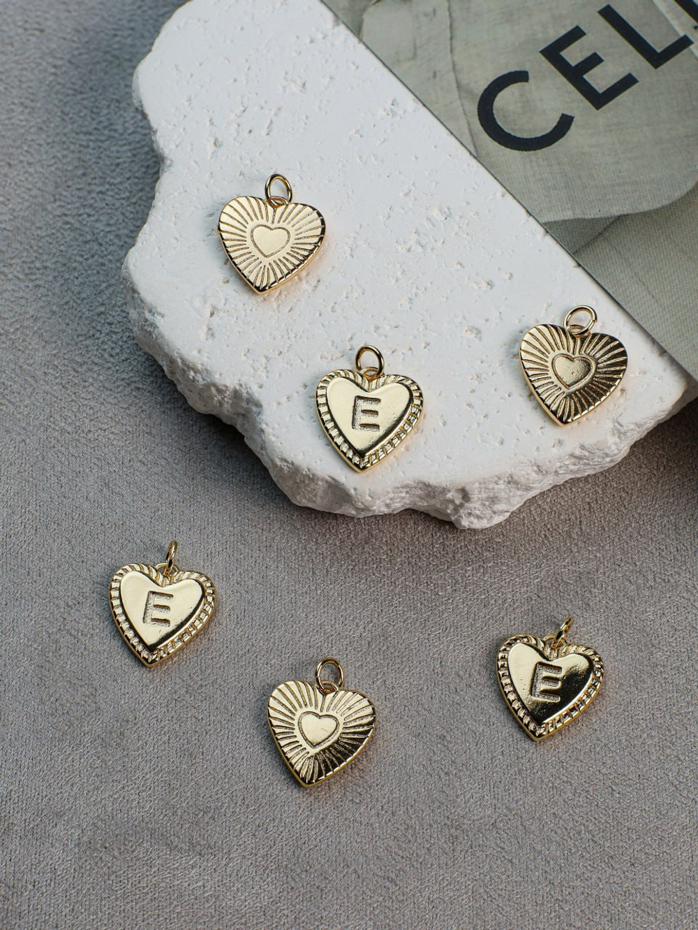 Подвеска “Сердце” 19*18 мм, позолота 14к