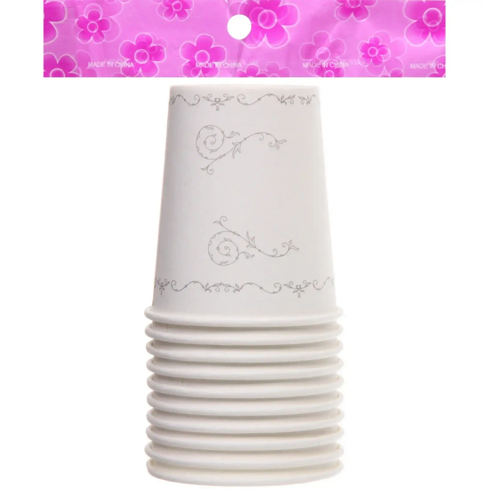 Стакан бумажный 0,2л в наборе 10 шт «Изящный вечер»