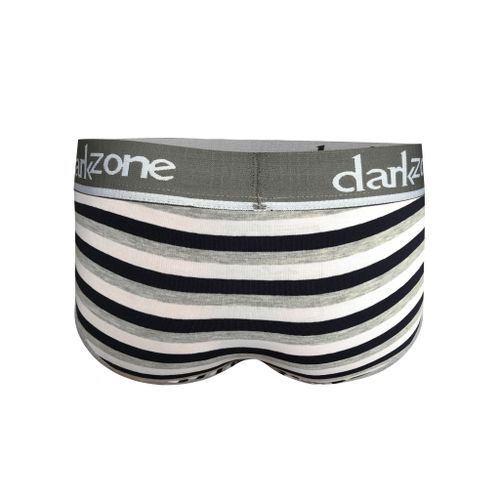 Мужские трусы брифы серые в черно-белую полоску DARKZONE DZN6127