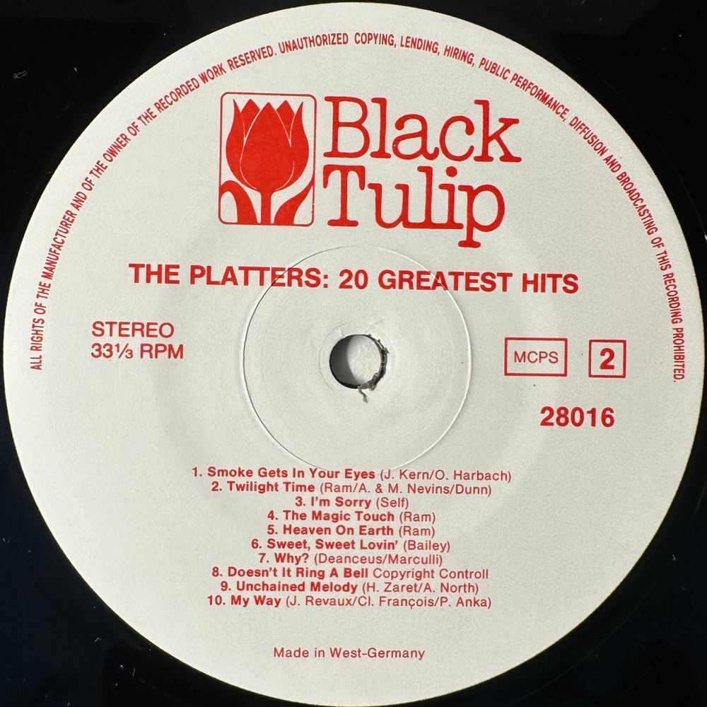 The Platters ‎– Greatest Hits (Германия)