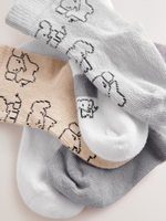 Носки для малышей Next E45-814, 5 шт., Белый, Бежевый, Серый