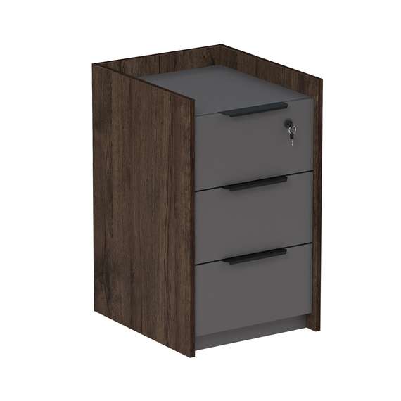 15ТПЯ-КЗ.604 Тумба подкатная, с ящ (метаб), с код замком (400*460*670)