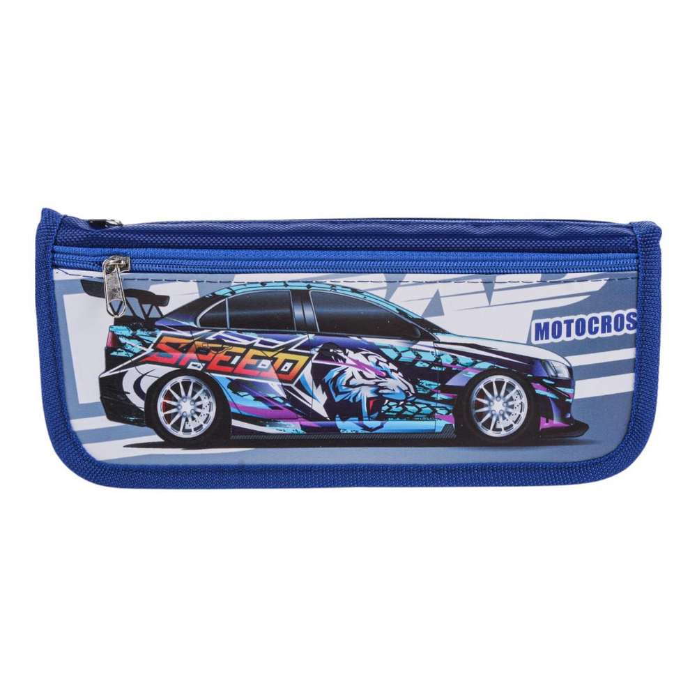 Пенал мягкий 2 отделения "Auto" 3 цвета микс