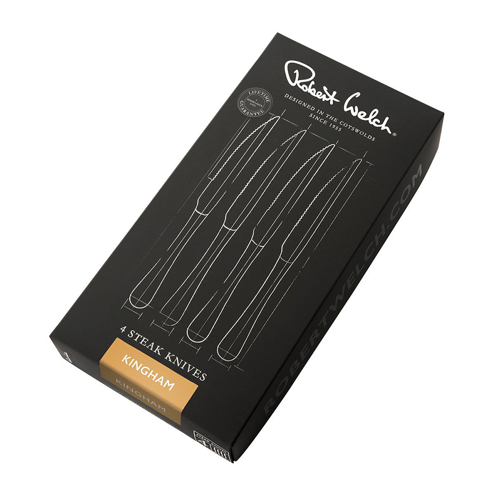 Набор ножей для стейка 4шт Robert Welch Kingham Bright