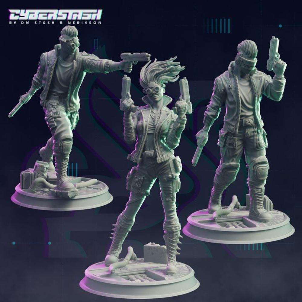 Миниатюры Киберпанк Cyberpunk 32мм 75мм