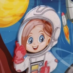 Пакет подарочный «Космонавт»42х30х12 см, микс