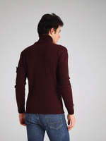 Водолазка с патчем Город Горький бордовая бордо красная