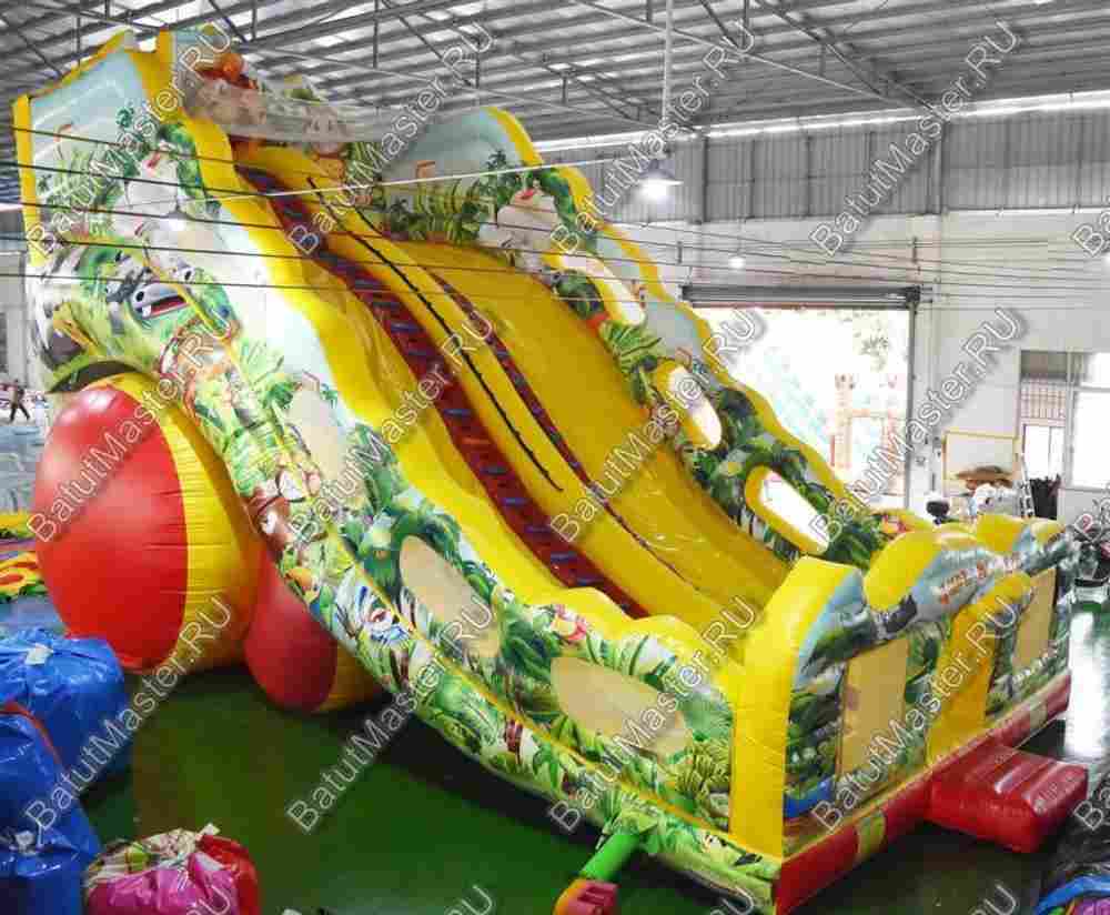 Коммерческий батут-горка "Царь зверей-2"