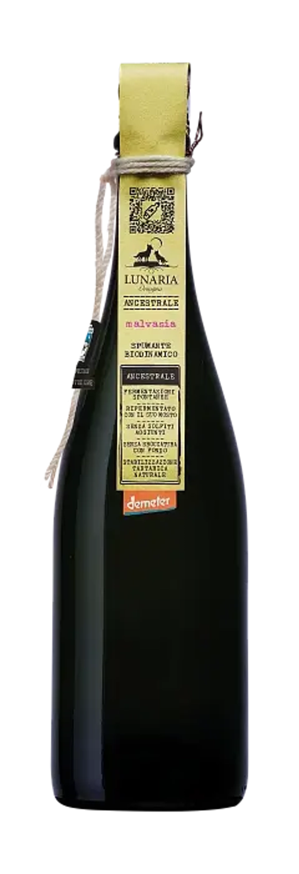Игристое вино Lunaria, Ancestrale Malvasia,Brut Nature, 0.75 л