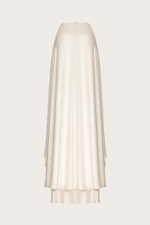 ЮБКА ИЗ МОЛОЧНОГО ШЕЛКА С ВОЛАНАМИ