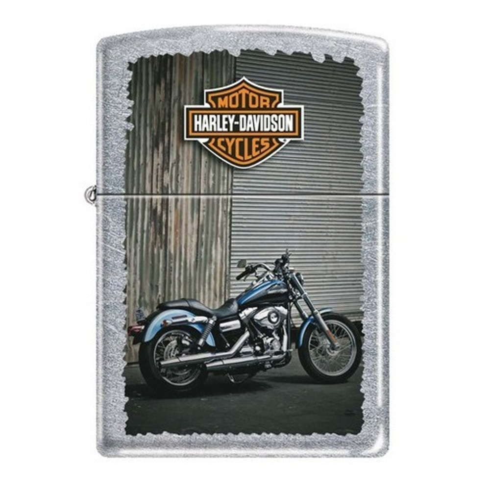 Зажигалка серебристая Zippo Harley-Davidson с покрытием Street Chrome