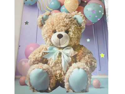 Пакет 30х12х40см FG250705005C мишки с шарами