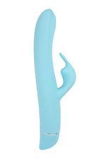 Голубой вибратор OVO K6 с клиторальным стимулятором (Цвет: голубой)