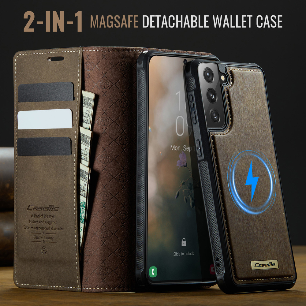 Чехол-кошелек CaseMe 2 in 1 MagSafe Samsung Galaxy S21 FE