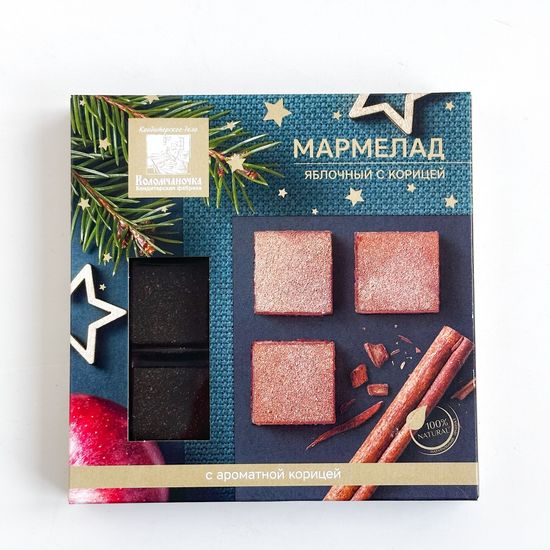 Мармелад Яблочный с корицей, 110 гр, Новогодний