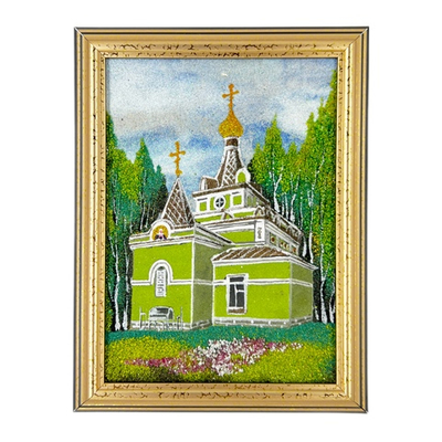 Картина с изображением часовни святой Ксении Петербургской (вертикальная)