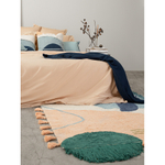 Ковер из хлопка с геометрическим принтом, бахромой и кисточками из коллекции ethnic, 200х300 см