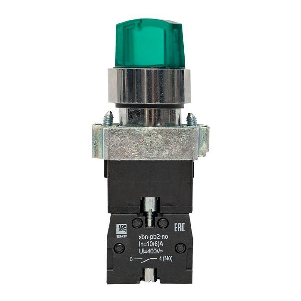 Переключатель BD21 2P с зел. подсветкой 230В NO PROxima EKF xb2-bk21-g-230