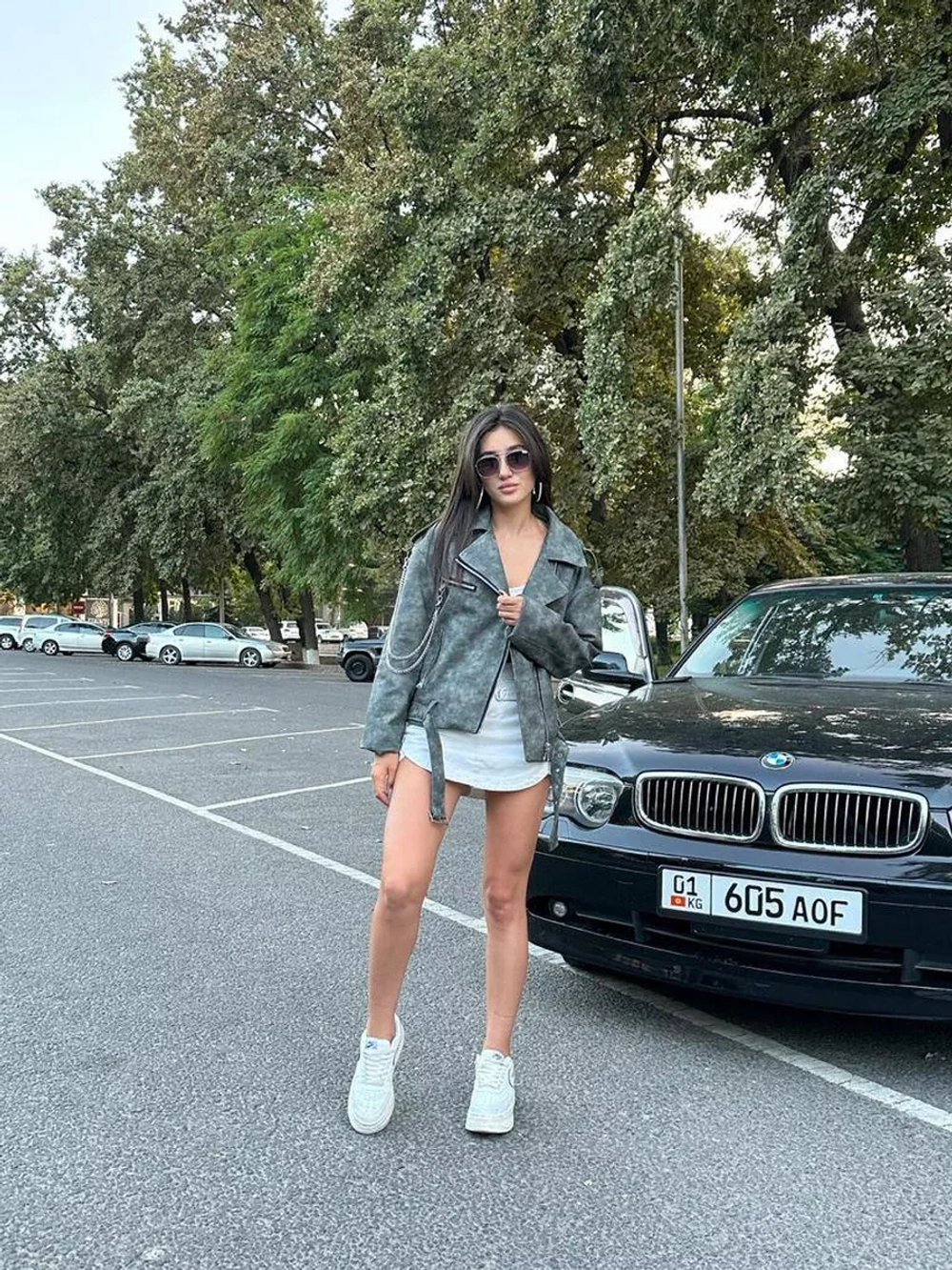 Косуха куртка кожаная oversize