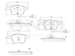 Колодки тормозные диск. передние с датчиком UNIO BRP-20431