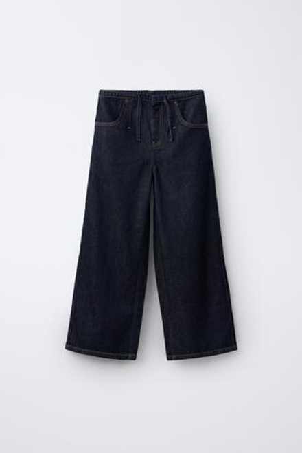 ZARA ДЖИНСЫ WIDE LEG, ЧЕРНИЛЬНО-СИНИЙ