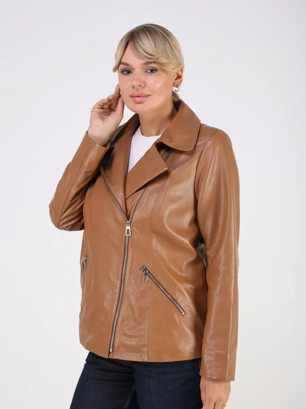 Кожаная куртка демисезонная косуха