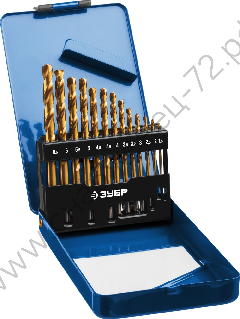 ЗУБР ТИТАН 13шт(1.5-6.5мм), Набор сверл по металлу, сталь Р6М5, класс А , титановое покрытие