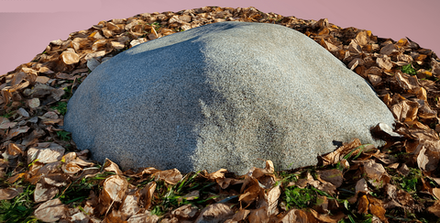 Декоративный камень на люк D80/30 - серый