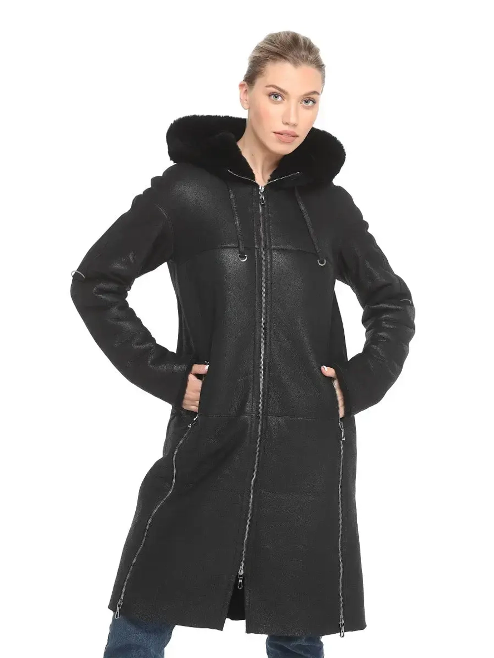 дубленка женская натуральная длинная зима Турция