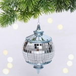 Елочная игрушка «Новогодняя дискотека» 8*8*13 см, голубой