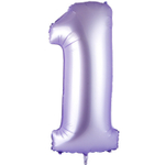 Шар фольгированный Цифра 1 101 см (Лаванда)