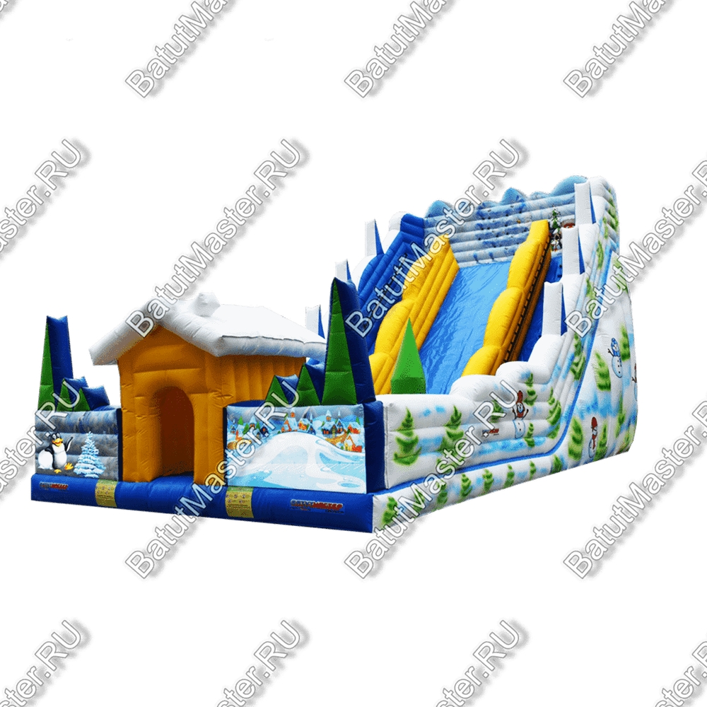 Детский надувной батут-горка "Весёлая горка" 15*9*9 м