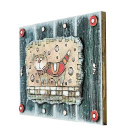 KK-749 Панно «Кот красавец» шамот