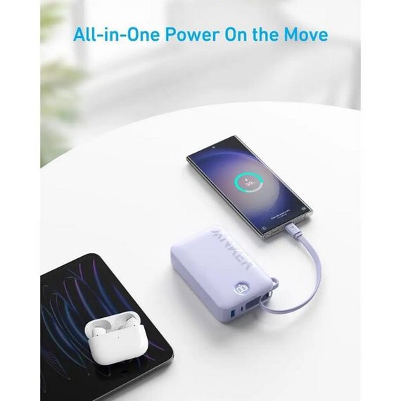Внешний аккумулятор Anker 335 Nano Power Bank 20000 мАч 22.5 Вт (A1647HV1) фиолетовый