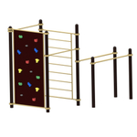 Спортивный комплекс №78, скалодром, турники, шведская стенка, брусья, 3520*2300*2700 мм., D=89 мм.