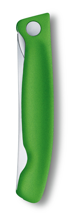 Нож для овощей SwissClassic зелёный складной 11 см с волнистой заточкой VICTORINOX 6.7836.F4B