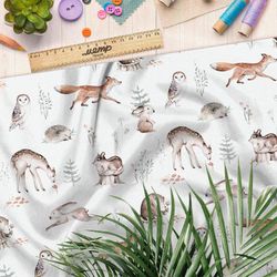 Ткань оксфорд 600 лесные зверьки