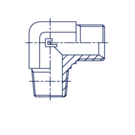Штуцер FC90 BSP 3/8 - NPT 3/8