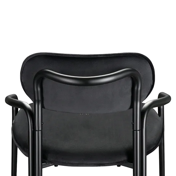 Барный стул Ror, Round, черный велюр