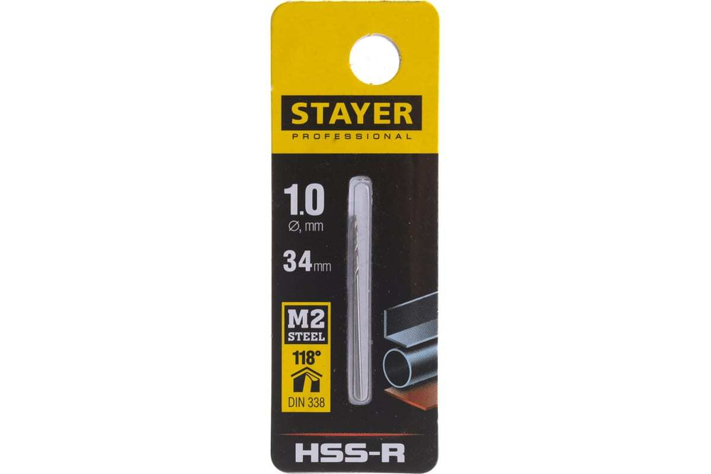 Сверло Professional по металлу HSS-R (1х12х34 мм; М2; DIN 338) Stayer 29602-1