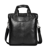 BOSTANTEN Top Grain Cow Leather With Synthetic Leather Portable Briefcase Small Men"s Black/Coffee