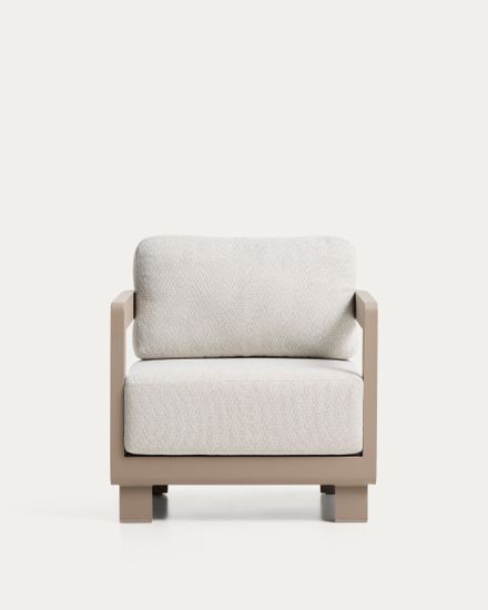 Уличное кресло Nerano из алюминия цвета таупе