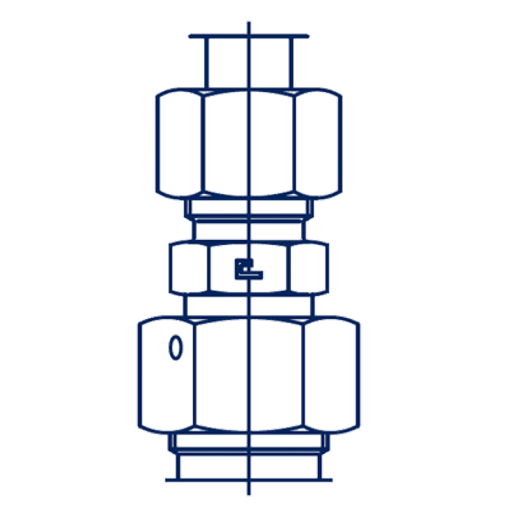 Соединение PNF DL08 14х1.5 - DS06 14x1.5 (корпус)