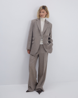 Жакет из смесового кашемира Лоро Пиана елочка