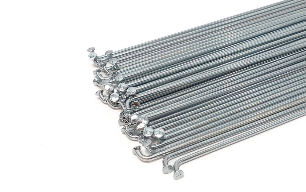 Спица 254 мм x 14G , с ниппелем, стальная, серебристая (144)