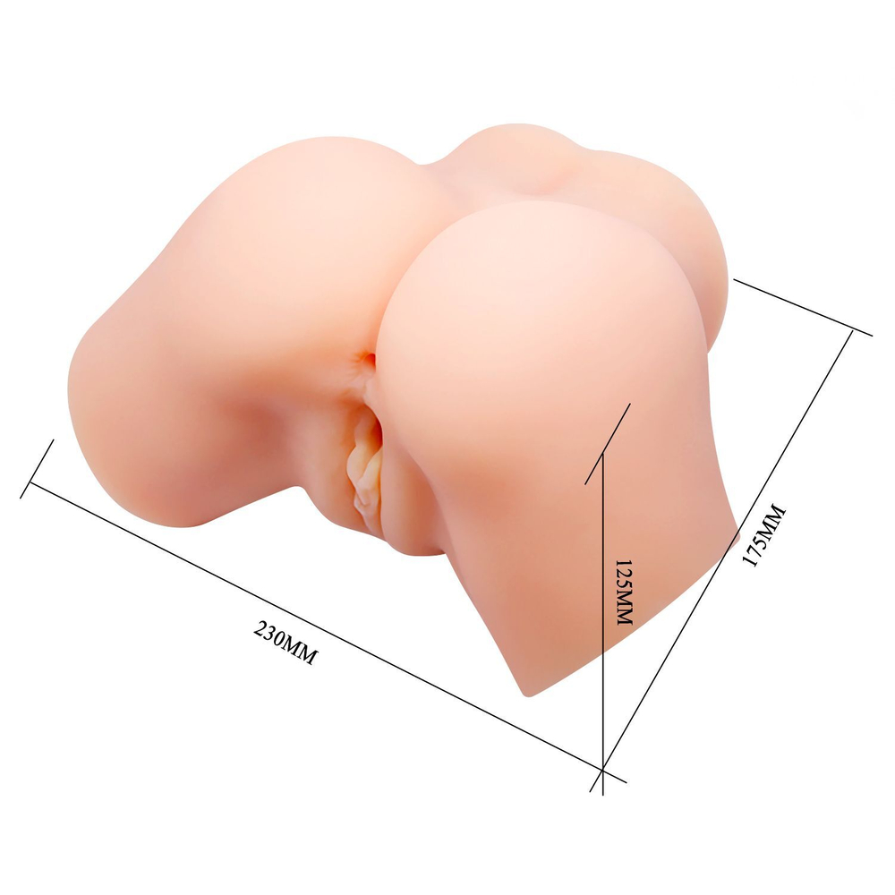 Телесный мастурбатор-полуторс с вибрацией Samantha (Цвет: телесный)