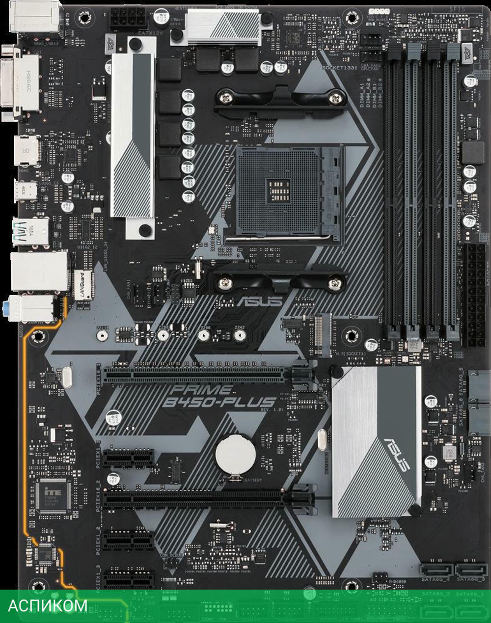 Материнская плата ASUS Prime B450-Plus DDR4